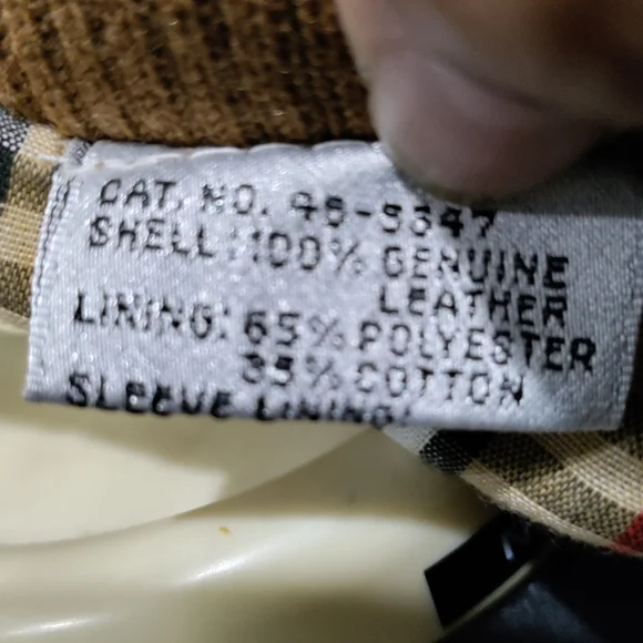 Vintage Alan Michaels tan leather suede bomber jacket men's size 38 - Picture 7 of 9